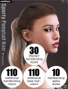 Sporty Ponytail Hair and OOT Hairblending 2.0 Texture XPansion