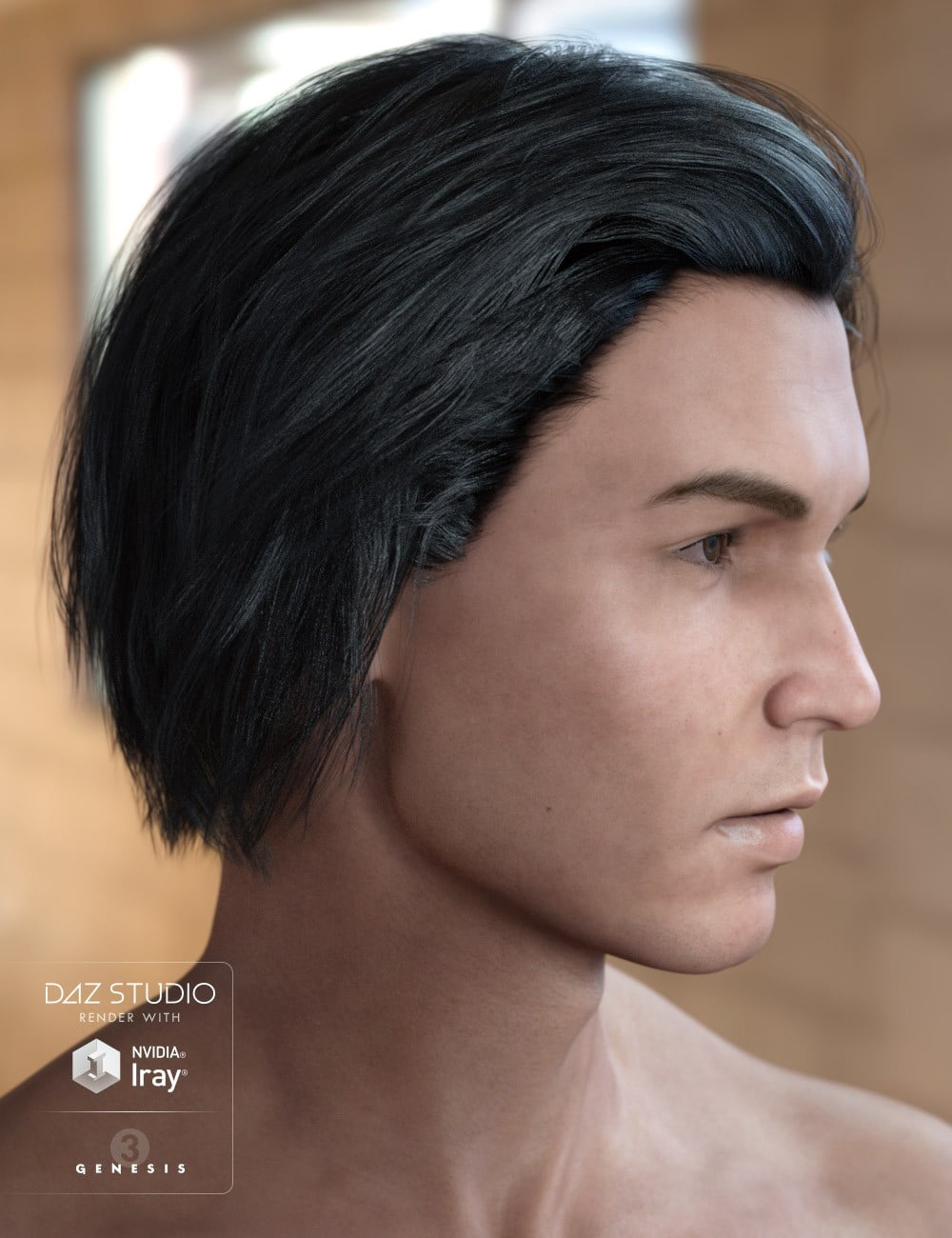 Dax Hair for Genesis 3 Male(s) & Female(s)