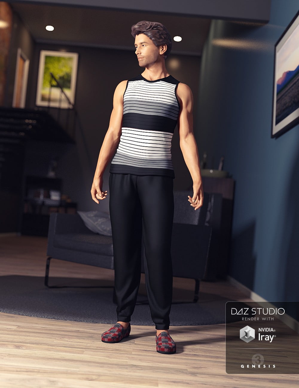 Relaxed Night Outfit for Genesis 3 Male(s)
