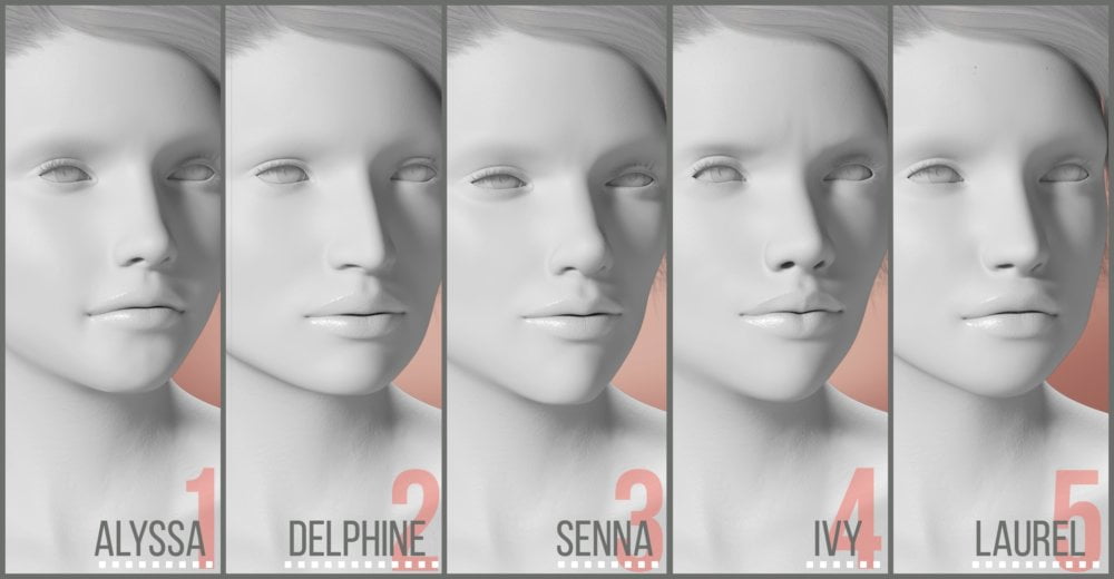 LY Flower Girls HD Bodies and Faces for Genesis 3 Female