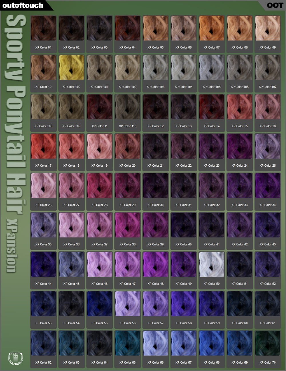 Sporty Ponytail Hair and OOT Hairblending 2.0 Texture XPansion