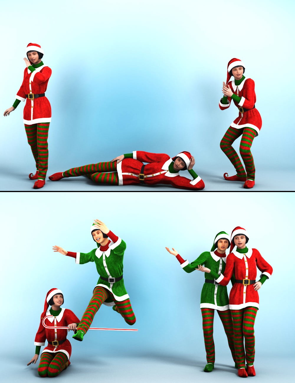 Gingersnap and Peppermint - Poses for Belle 6 and Brodie 6