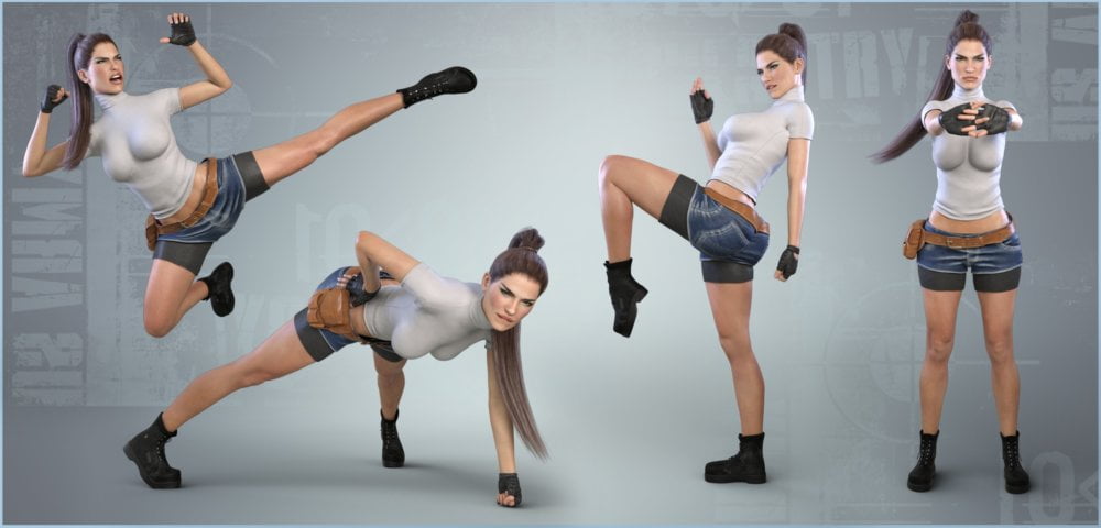 Z Kickboxing - Poses for the Genesis 3 Female(s)