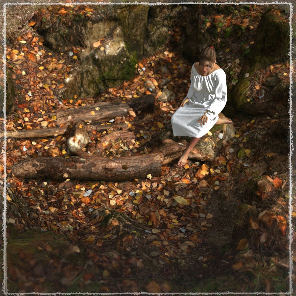 3D Scenery: Autumn Path