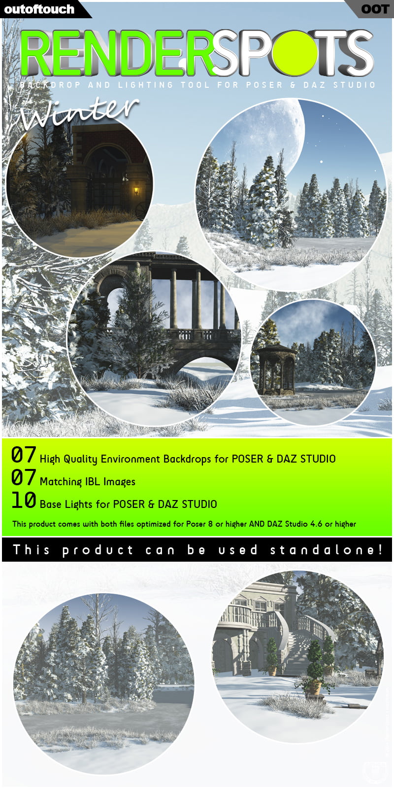 RenderSpots Winter for Poser and DAZ Studio