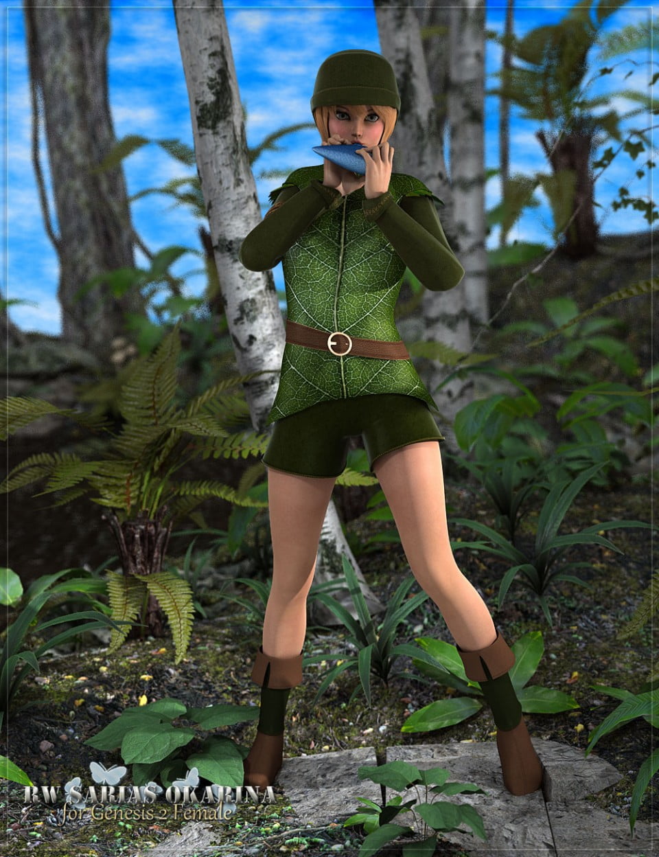 RW Sarias Okarina Prop & Poses for Genesis 2 Female(s)