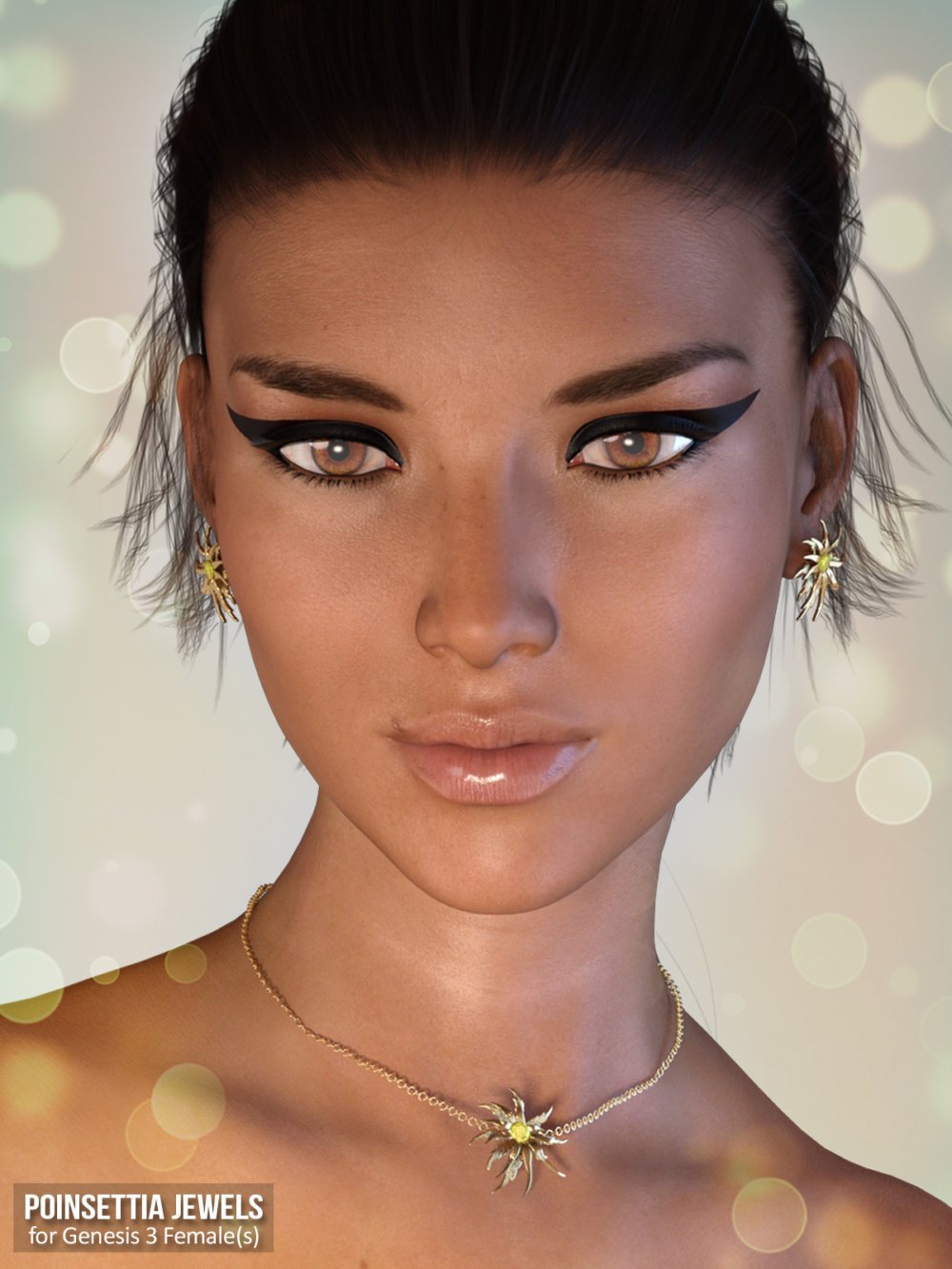 Poinsettia Jewels for Genesis 3 Females