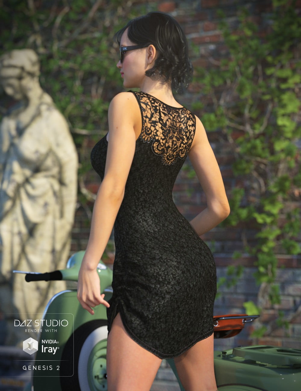 Shirred Dress for Genesis 2 Female(s)