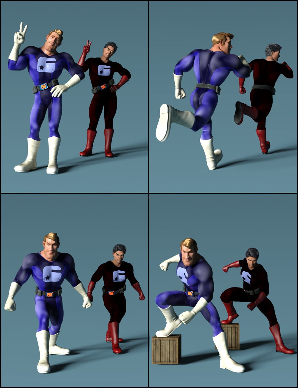 IGD Captain Charisma Poses for Genesis 3 Male