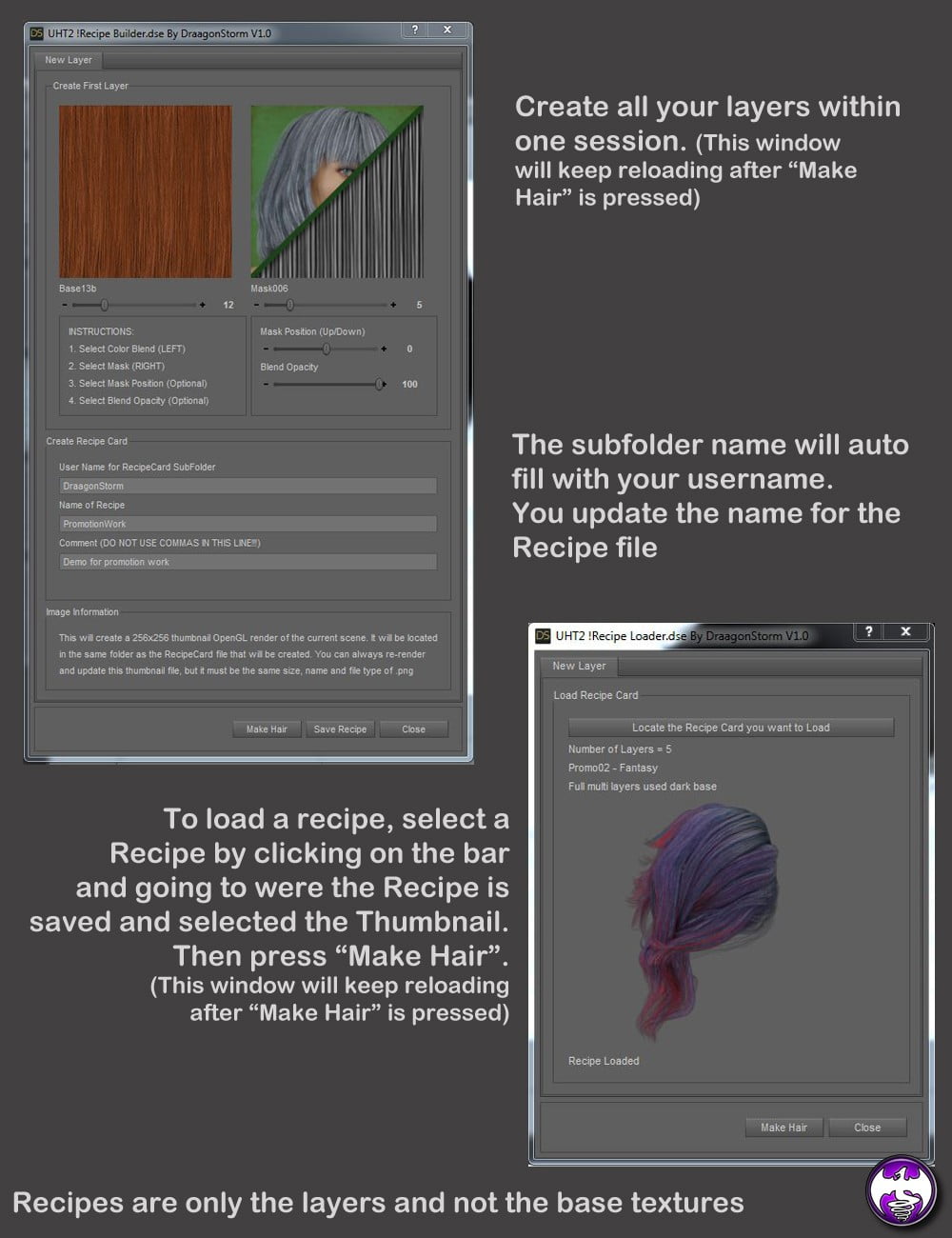 Recipe Builder and Loader for UHT2