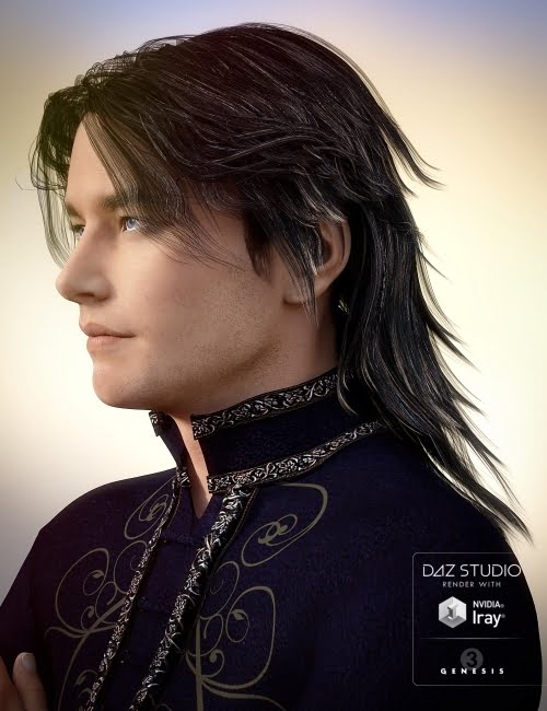 Elven Hair for Genesis 3 Male(s)