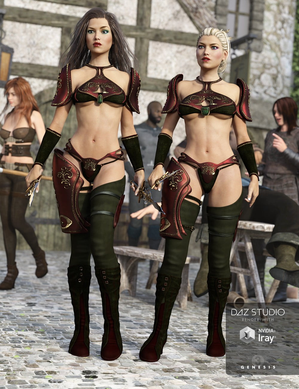 Battle Driven Outfit for Genesis 3 Female(s)