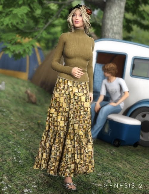 Hippie Chick Outfit Textures