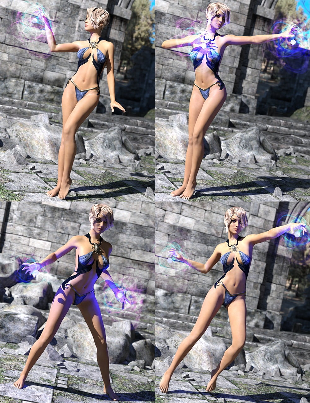 Sweet Caster Poses for Genesis 3 Female(s)