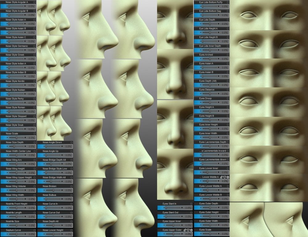 200 Plus - Head & Face Morphs for Genesis 3 Male(s)