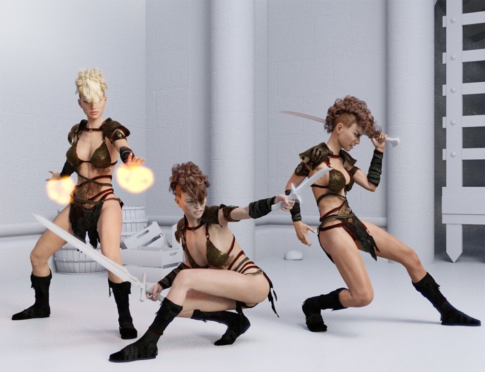 IGD Mystical Mercenary Poses for Genesis 3 Female