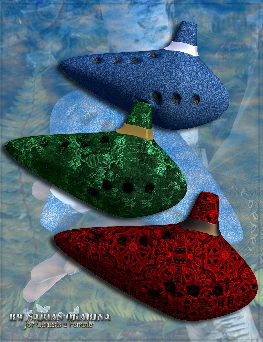 RW Sarias Okarina Prop & Poses for Genesis 2 Female(s)