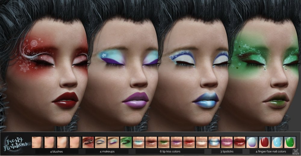 LC Frosty Flirtations LIE Makeup for Genesis 3 Female