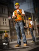 Construction Worker Outfit for Genesis 2 and Genesis 3 Male(s)