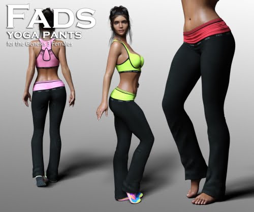 Fads Yoga Pants for Genesis 3 Female