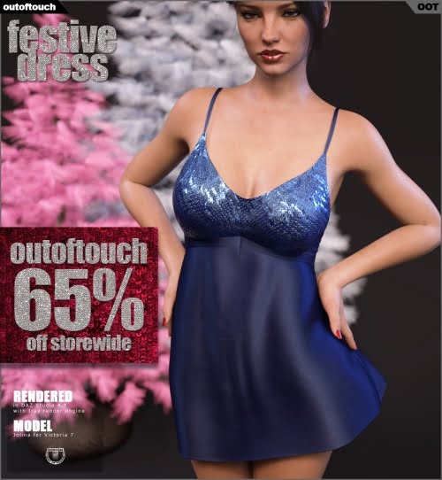 Festive Dress for Genesis 3 Female(s)