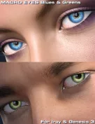 Macro Eyes for Iray Blues and Greens