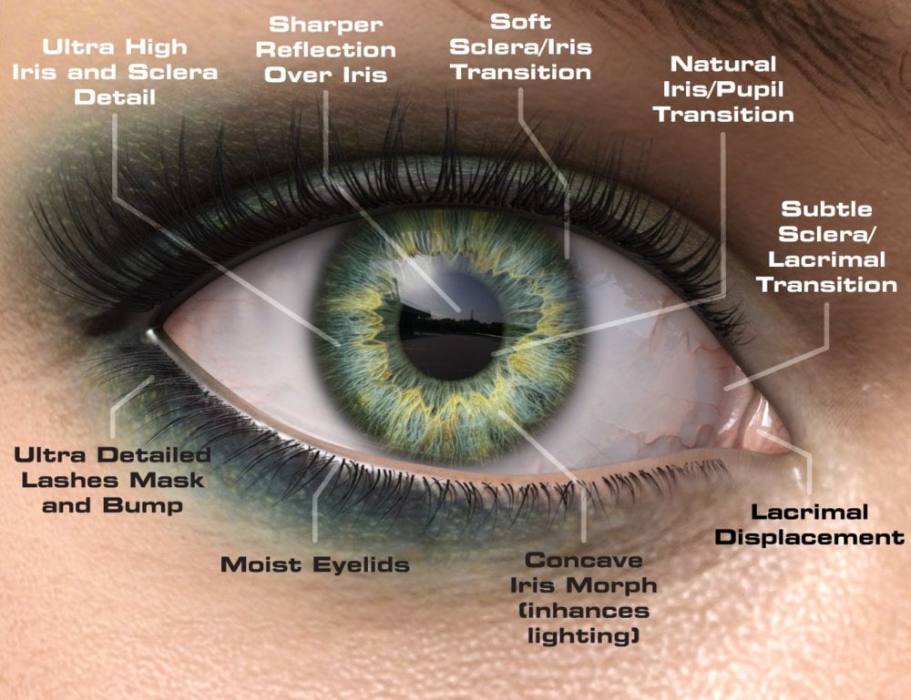 Macro Eyes for Iray Blues and Greens