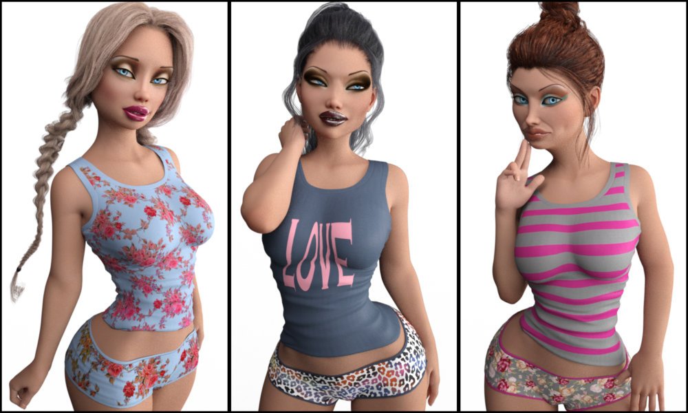 VERSUS - Top & Shorts for Genesis 3 Female(s)