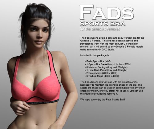 Fads Sports Bra for Genesis 3 Female