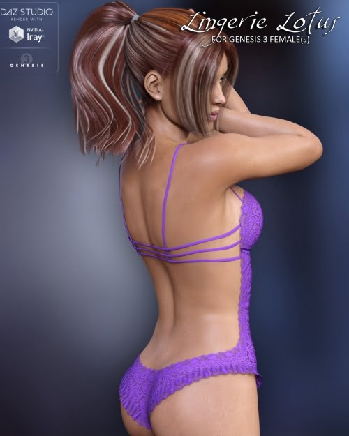 Lingerie Lotus for Genesis 3 Females