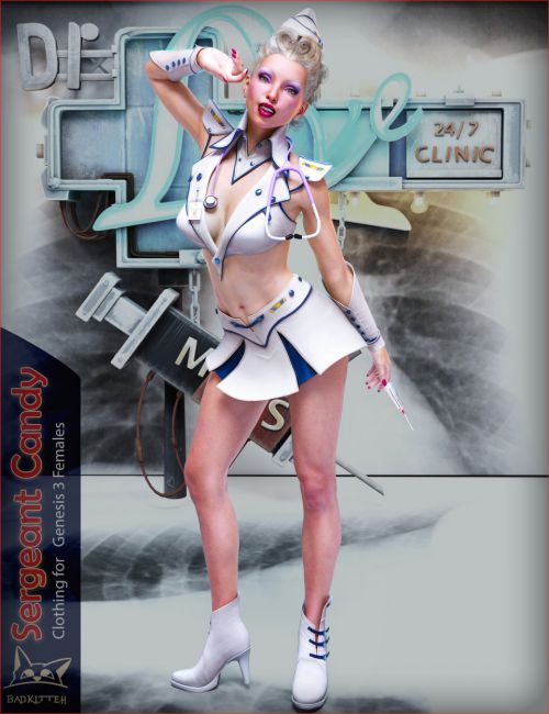 Sergeant Candy Outfit for Genesis 3 Female(s)