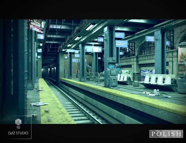 Cyberpunk Subway Station