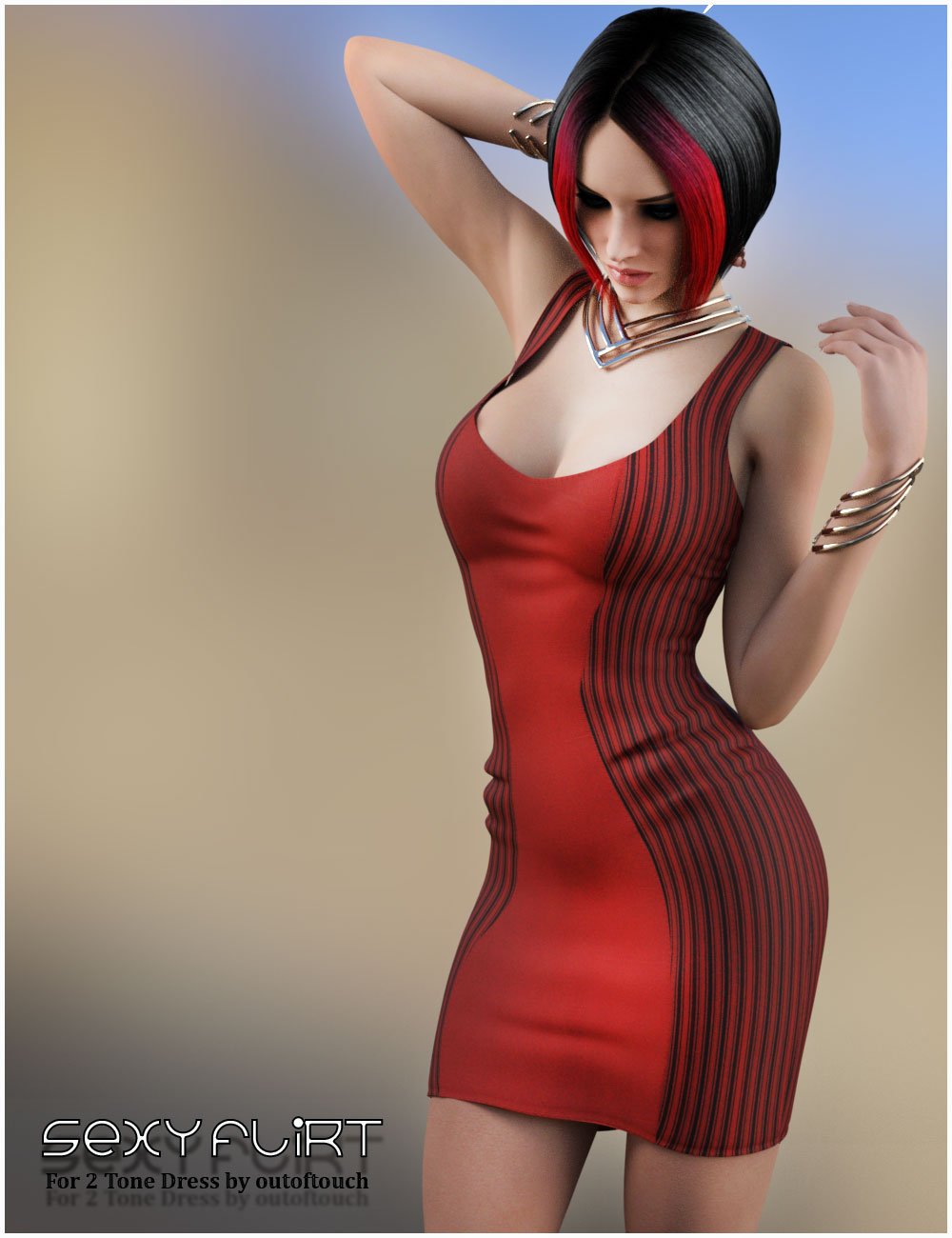 Sexy Flirt For 2 Tone Dress