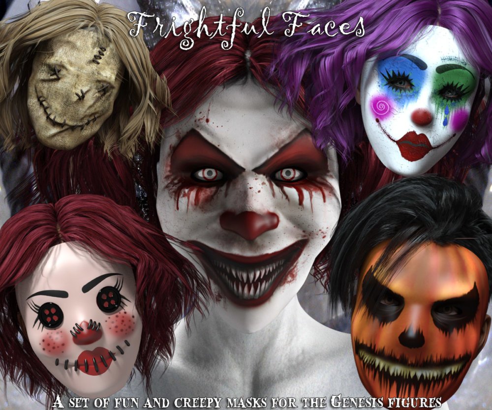 Frightful Faces - Mask Props