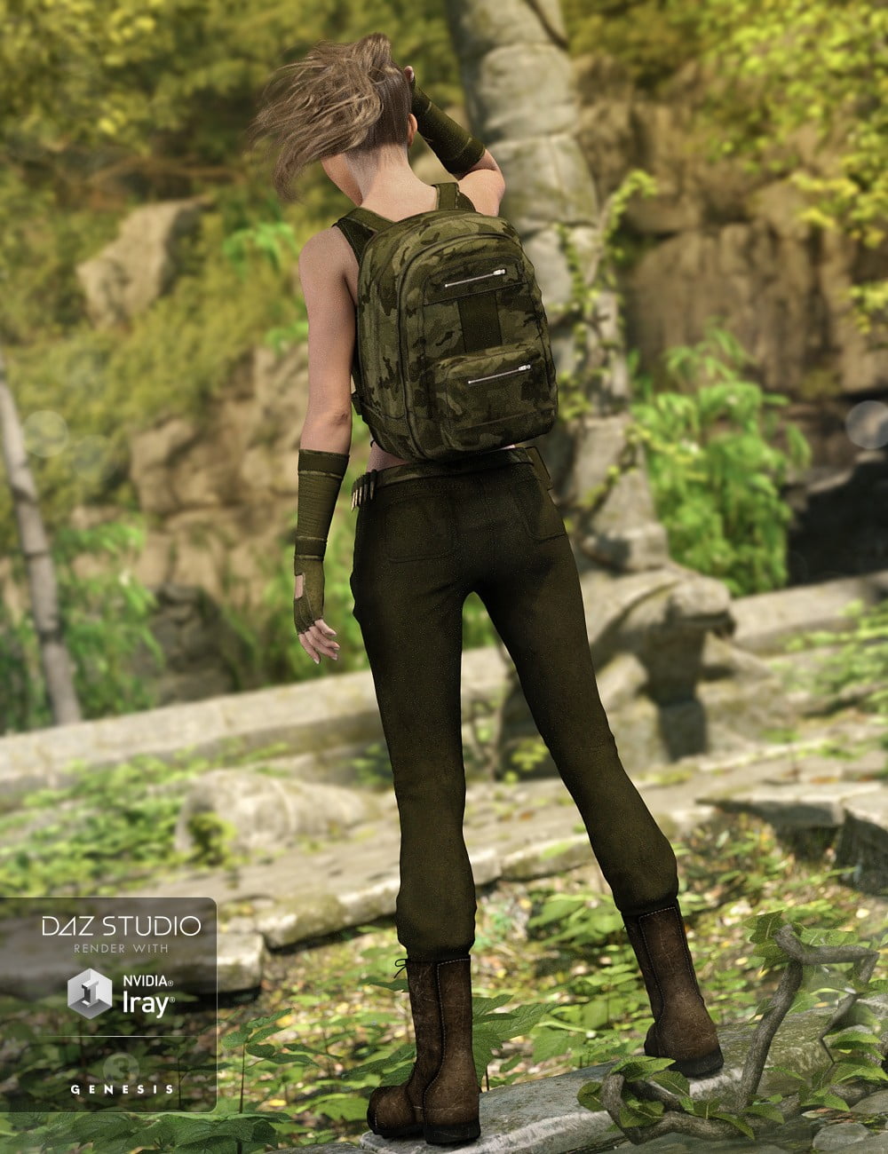 Rogue Commando Outfit for Genesis 3 Female(s)