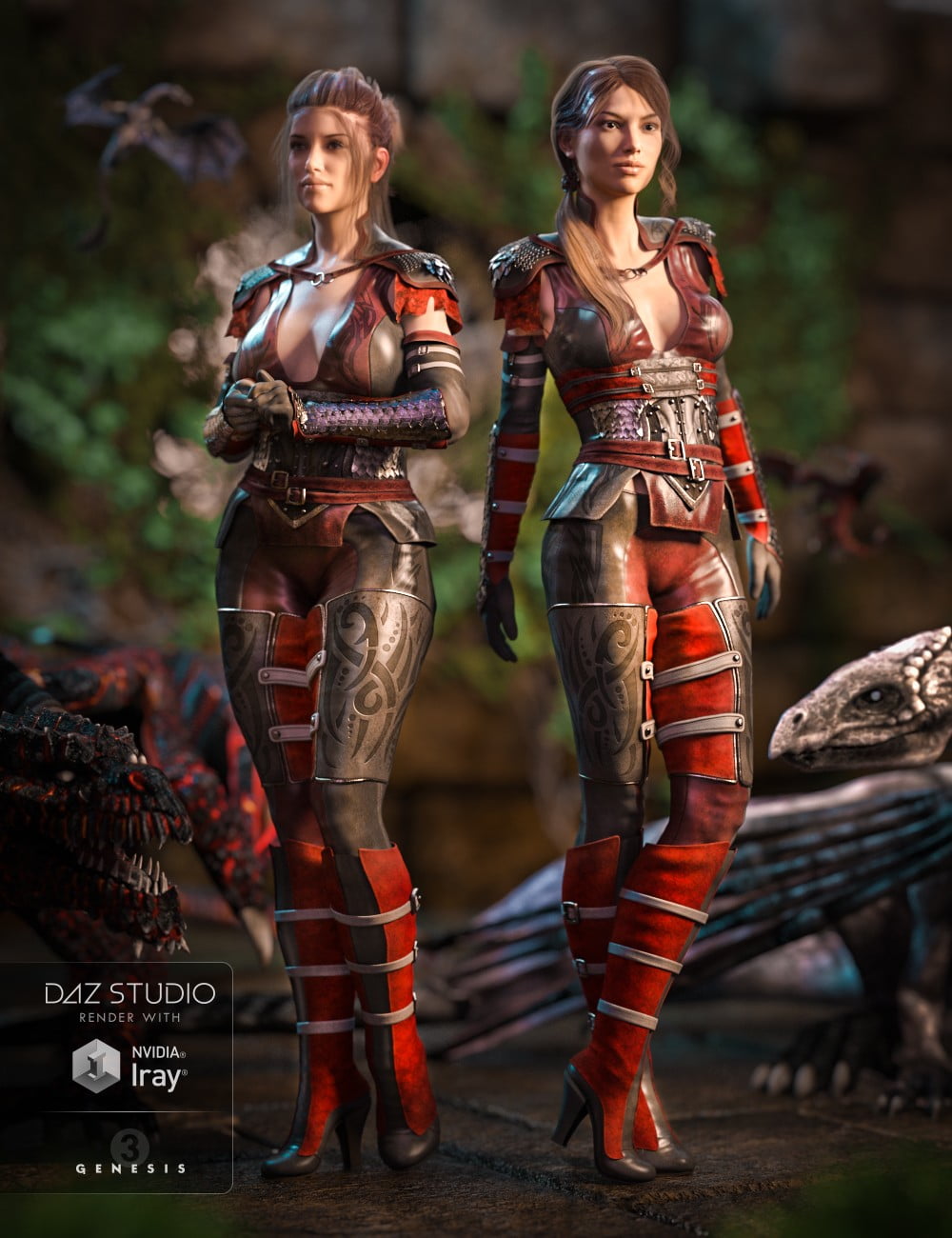 Dragon Rider Outfit for Genesis 3 Female(s)
