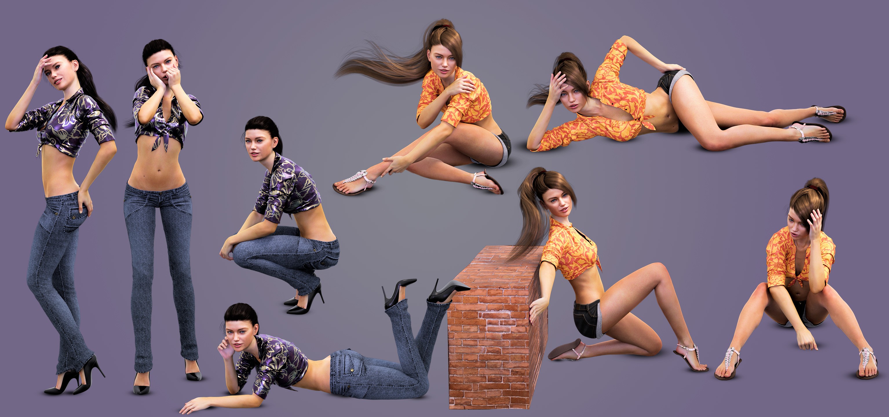 i13 So Coy Poses for Genesis 3 Female