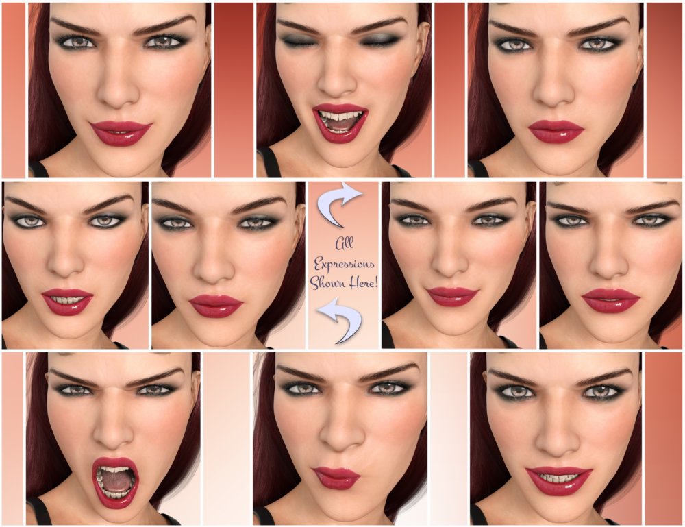 Z Devious - Poses and Expressions for Anneka She Devil & Genesis 3 Female