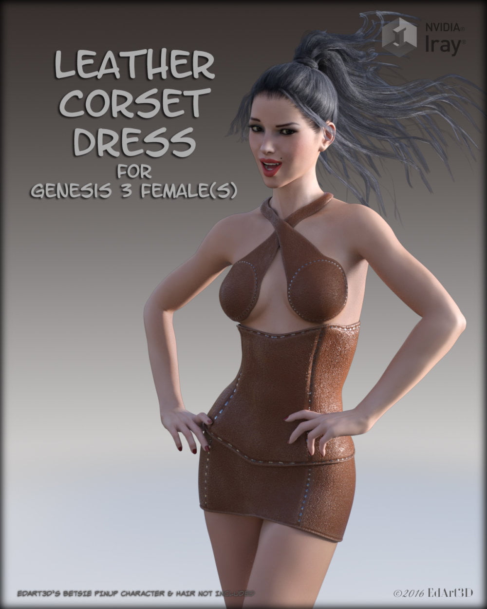 Leather Corset Dress for G3F