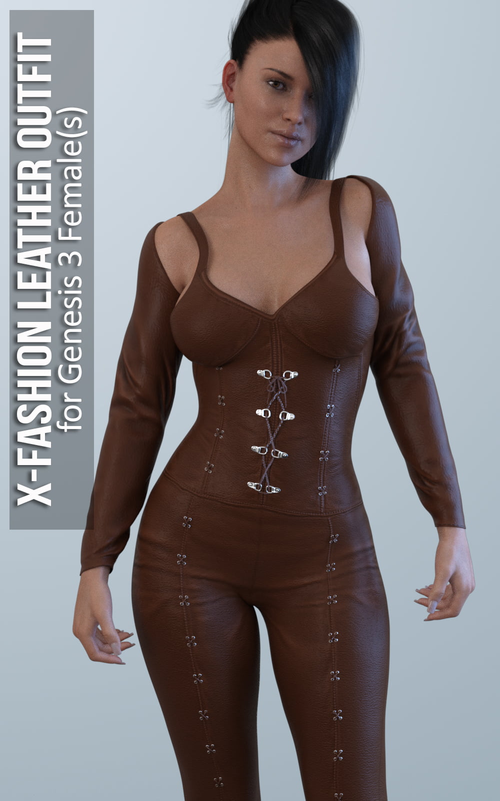 Fashion Leather Outfit for Genesis 3 Females