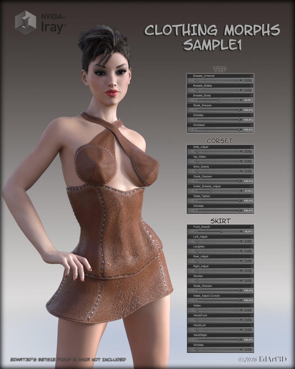 Leather Corset Dress for G3F