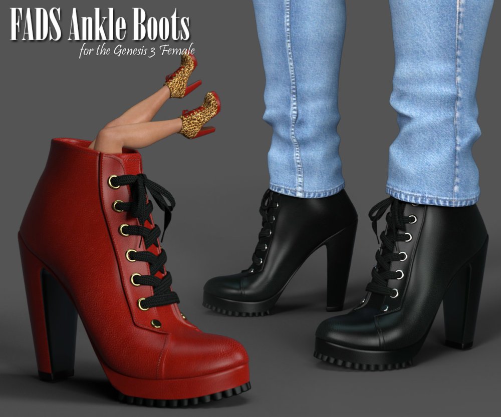 FADS Ankle Boots for Genesis 3