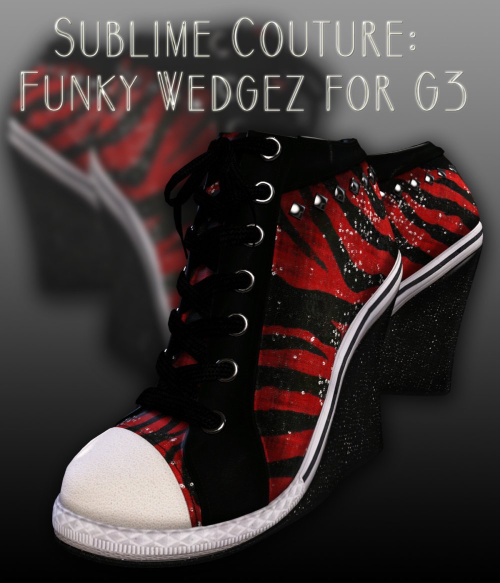 SublimeCouture: Funky Wedgez for Genesis 3 Female(s)