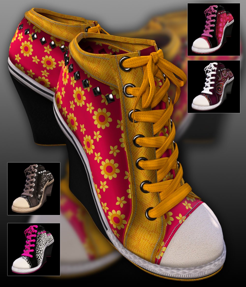 SublimeCouture: Funky Wedgez for Genesis 3 Female(s)