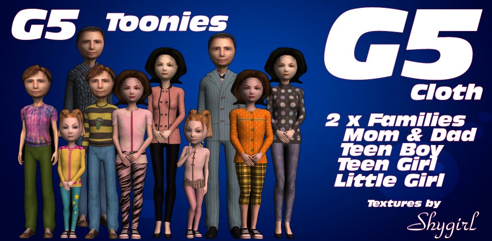 G5 Cloth Toonies Family