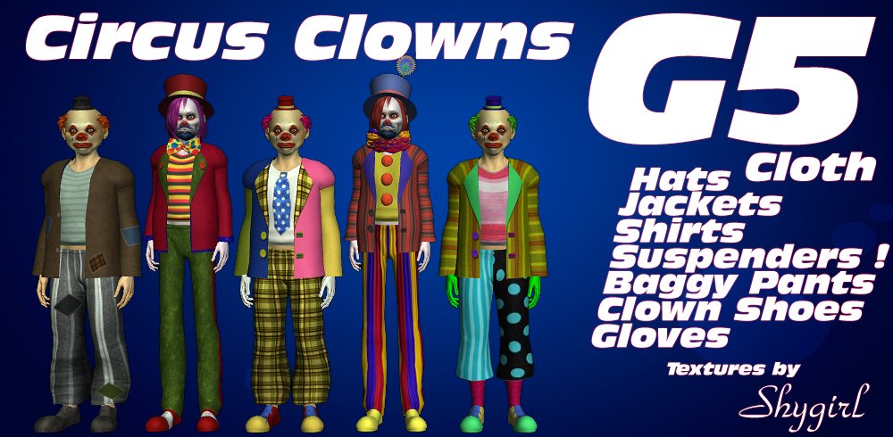 G5 Cloth Circus Clowns