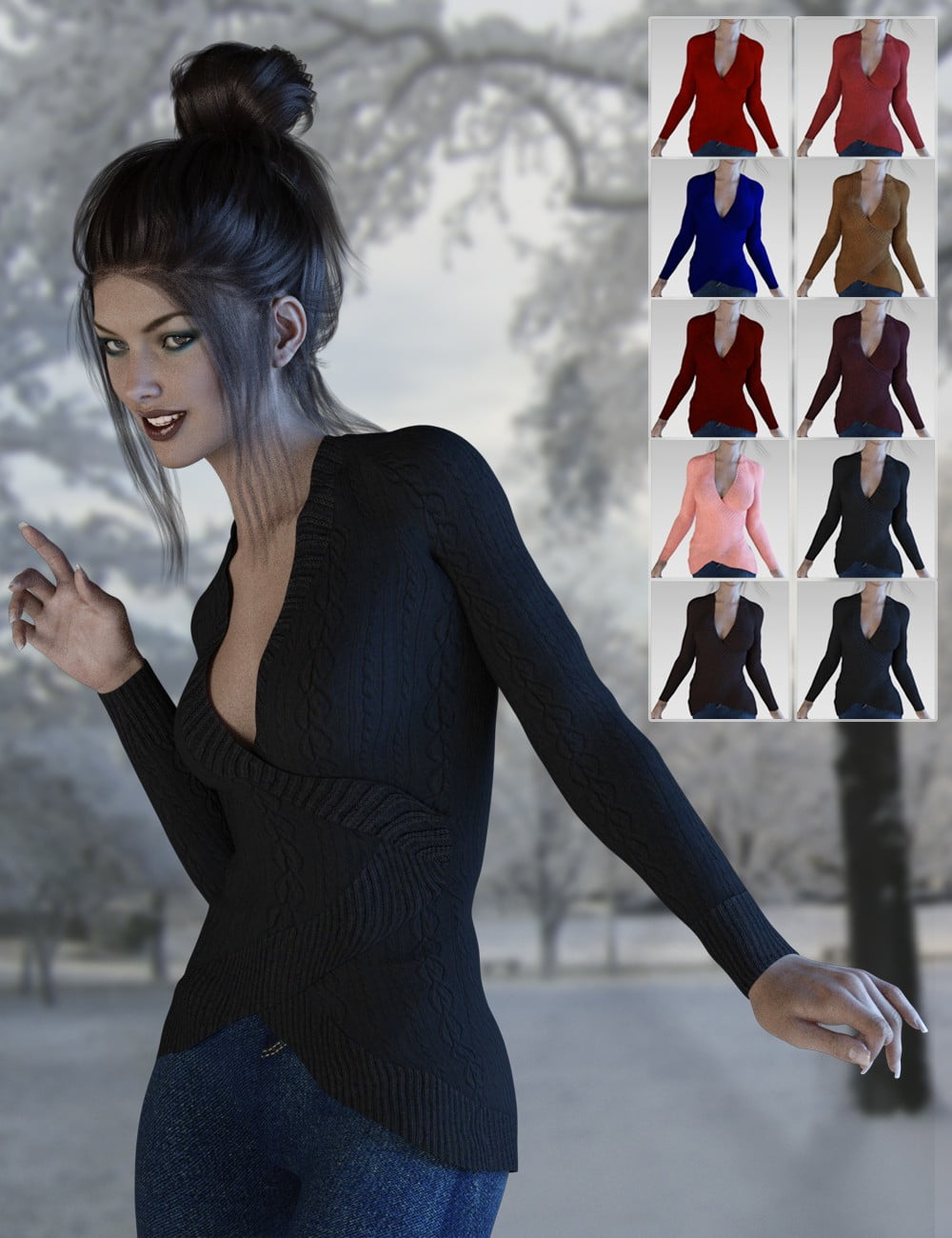 Fashion Sweater Outfit for Genesis 3 Female(s)