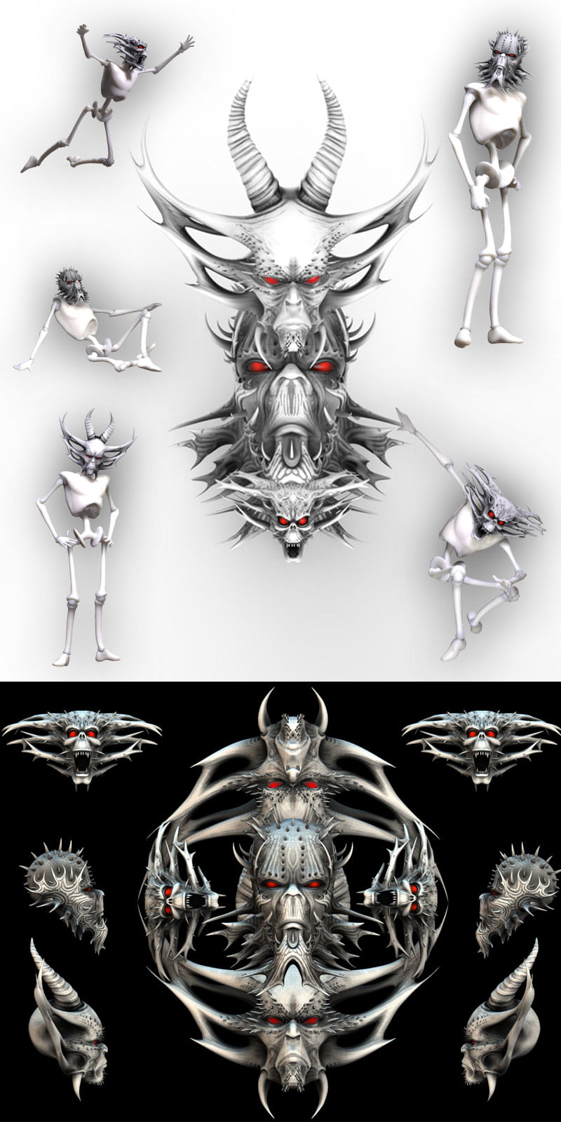 Black Triad .OBJ Pack