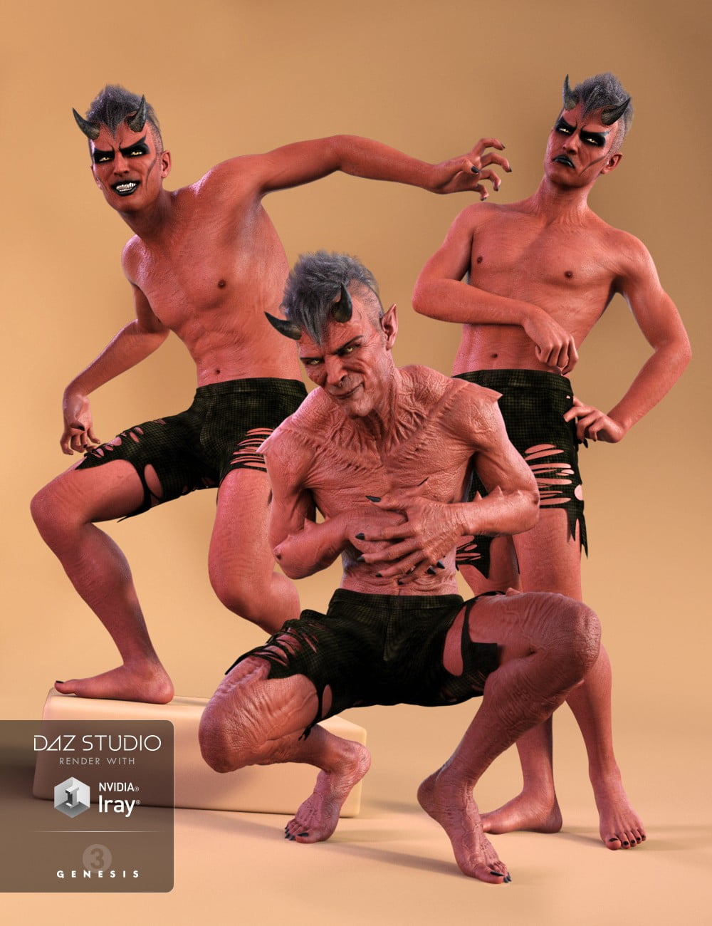 Capsces Poses and Expressions for Damien Demon