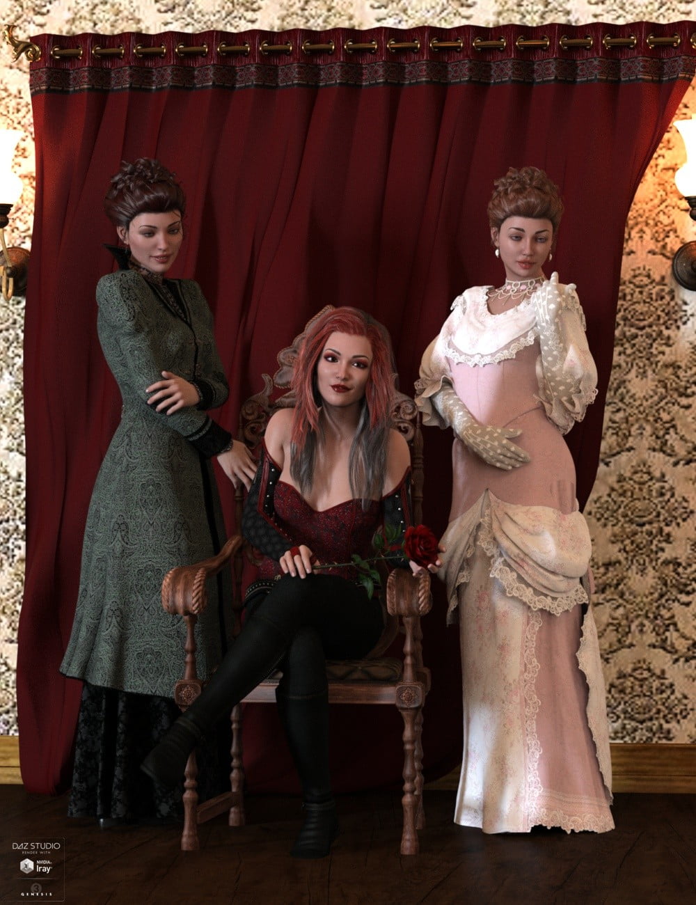 Noble Poses and Props for Genesis 3 Female and Genevieve 7